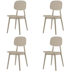 Kit 4 Cadeiras Vegas Catia Fratini em Polipropileno Cor Fendi Kit 4 Cadeiras Vegas Catia Fratini em Polipropileno Cor Fendi